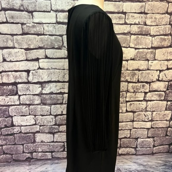 Donna Ricco NWT Black Long Sleeve Dress Size 14 - Picture 8 of 9